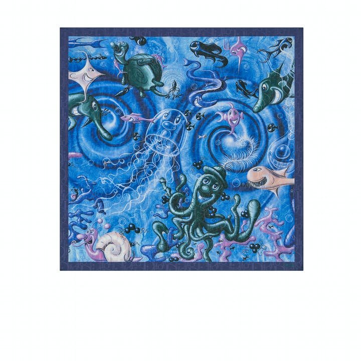 BLUE SILK AND COTTON BANDANA  ALL-OVER DIOR AND KENNY SCHARF PRINT AND DIOR OBLIQUE JACQUARD.jpg