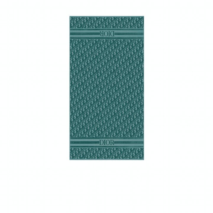 GREEN FRENCH TERRY COTTON BEACH TOWEL ALL-OVER DIOR OBLIQUE JACQUARD.jpg